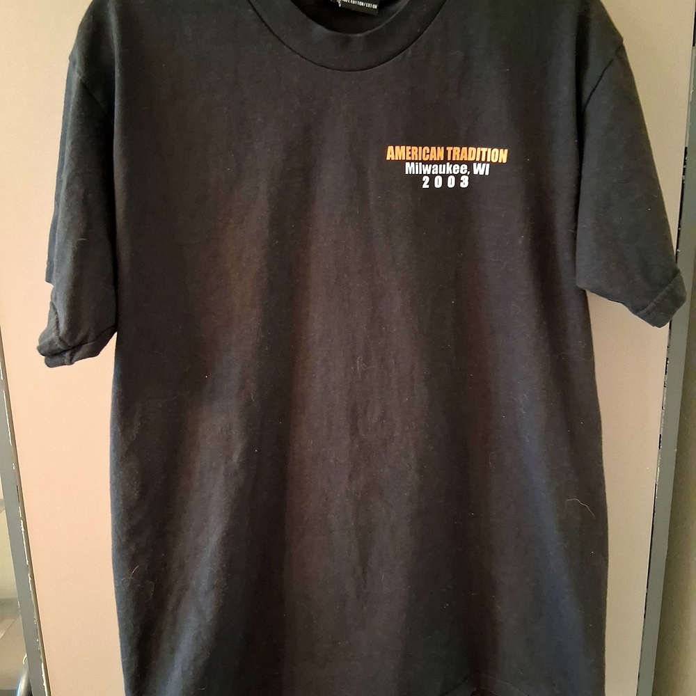 Biker American Tradition Black Logo T-Shirt